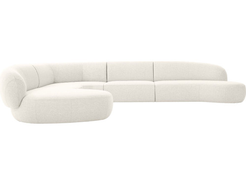 Moritz 4-PC Left Facing Sectional Sofa - Alabaster Fabric by Mobital