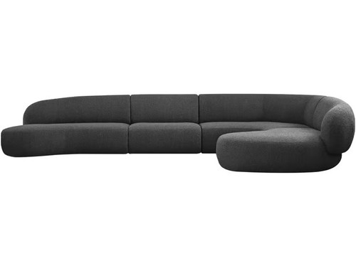 Moritz 4-PC Right Facing Sectional Sofa - Licorice Boucle Fabric by Mobital