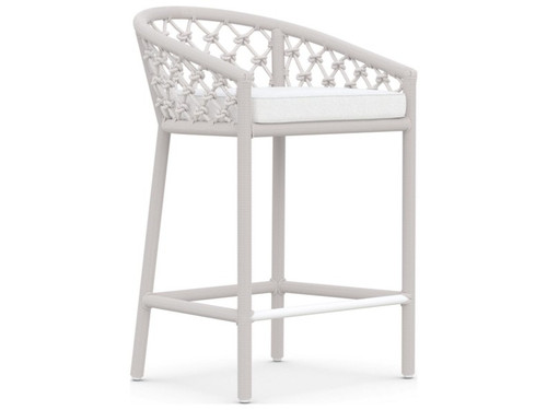 Amelia Sand Rope Counter Stool + Polar Cushion by Azzurro Living
