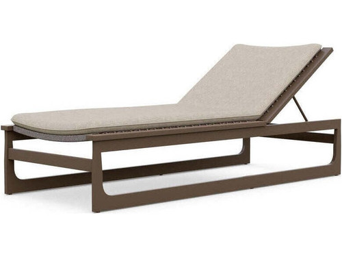 Cozumel Morel Rope Chaise Lounge Bronze + Cashew Cushion by Azzurro Living