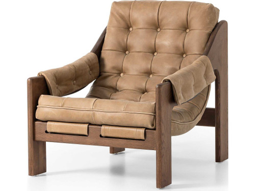 Halston Tufted Sling Chair - Palermo Drift Leather by Four Hands