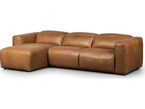 Radley Power Recliner 3 - PC Sectional Sofa w/ LAF Chaise - Sonoma Butterscotch Leather by Four Hands