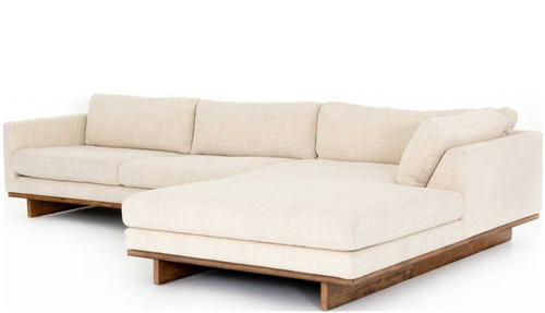 Everly 2-PC RAF Sectional Sofa 86" - Irving Taupe Performance Fabric by Four Hands