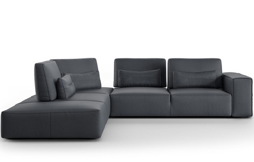 Florida Sectional Sofa (Dark Grey) by Whiteline Modern Living
