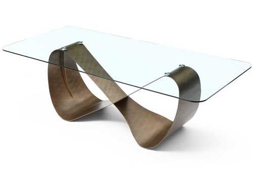 Tiffany Dining Table (Glass Top) by Whiteline Modern Living