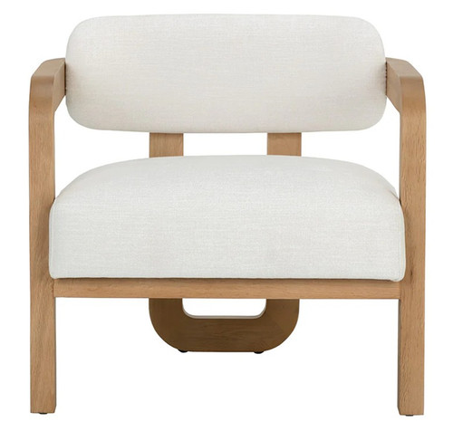 Madrone Lounge Chair (Heather Ivory Tweed + Rustic Oak) by Sunpan Modern Home