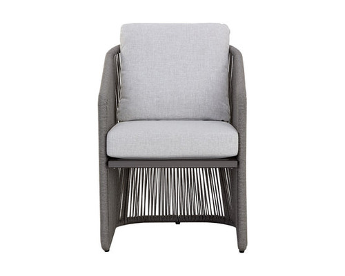 Allariz Outdoor Dining Armchair - Gracebay Light Grey 133 fabric by Sunpan Modern Home
