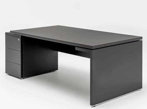 Mito Fenix Executive Desk w/ Left Pedestal (Fingerprint Proof) MITF3KDL, MITF4KDL by MDD