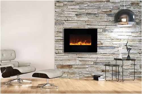 35" Wall Mount / Built In Series Electric Fireplace (WM-FM-26-3623-BG)  by Amantii