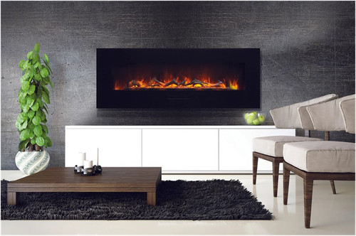 70" Wall Mount / Built In Series Electric Fireplace (WM-FM-88-10023-BG)  by Amantii