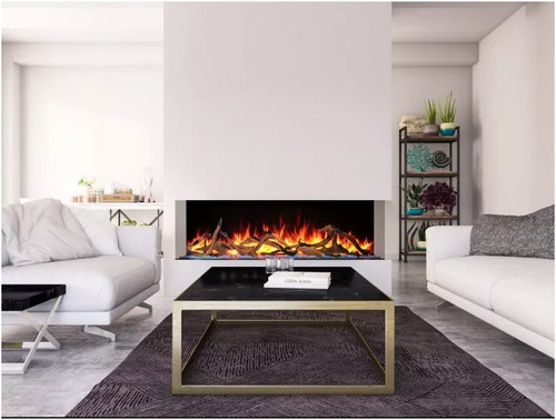 Tru-View Bespoke 75" 3 Sided Electric Fireplace by Amantii
