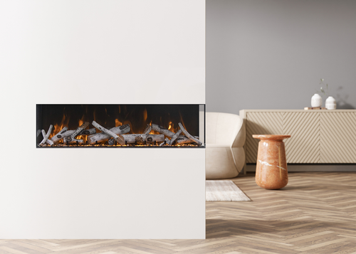 True-View 75" XL Deep Smart Electric Fireplace by Amantii
