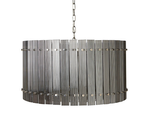 Kore Chandelier - Small - Smoke Grey - Nickel by Sunpan Modern Home
