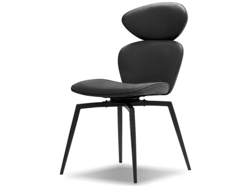 Antler Swivel Dining Chairs (Set of 2) slate grey upholstery by Mobital