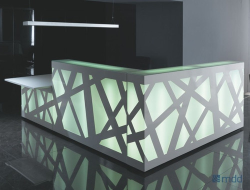 Zig-Zag L Shape Reception Desk System