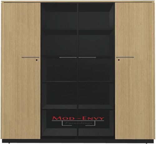 Status Glass Door Storage X5567 (Canadian Oak) by MDD Office Furniture