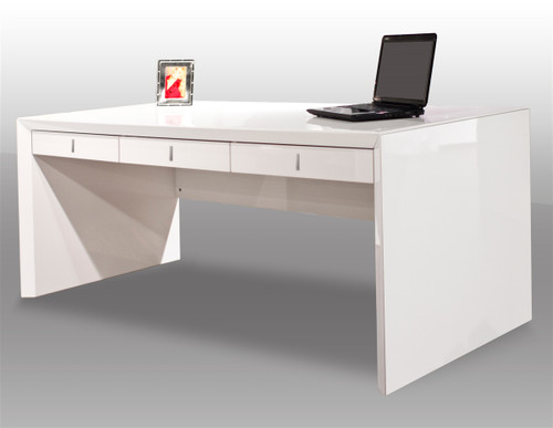 Bellini Desk in white finish by Sharelle Furnishings.  Image 1