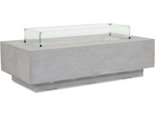 Gravelstone Concrete Rectangular Outdoor Fire Pit Table by Sunset West