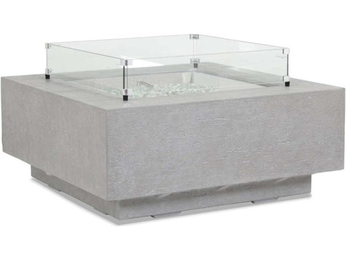 Gravelstone Concrete Square Outdoor Fire Pit Table by Sunset West
