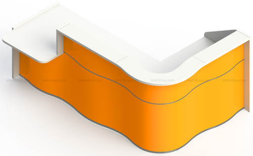 Wave Reception Desk LUV401P - 101 5/8" by MDD Office Furniture