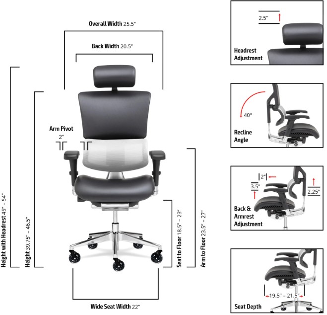 XCHAIR EXECUTIVE ELEMAX Cooling, Heat & Massage Chair by XChair ModEnvy Furnishings