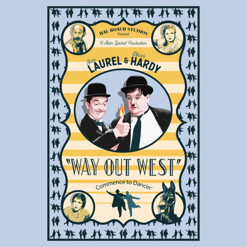 LAUREL & HARDY - WAY OUT WEST (V1) - Short-Sleeve Unisex T-Shirt