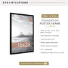 MCS Foundation 16x24 Poster Frame, Traditional Black Photo Frame for Wall-Mounted Vertical or Horizontal Display