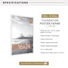 MCS Foundation 16x24 Poster Frame, Traditional White Photo Frame for Wall-Mounted Vertical or Horizontal Display