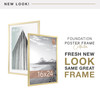 MCS Foundation 16x24 Poster Frame, Traditional Brass Photo Frame for Wall-Mounted Vertical or Horizontal Display