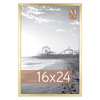 MCS Foundation 16x24 Poster Frame, Traditional Brass Photo Frame for Wall-Mounted Vertical or Horizontal Display