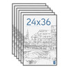 MCS Original 24x36 Poster Frame 6-Pack, Black Photo Frame for Lightweight Wall-Mounted Vertical or Horizontal Display