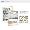 MCS Foundation 18x24 Poster Frame, Traditional Brass Photo Frame for Wall-Mounted Vertical or Horizontal Display