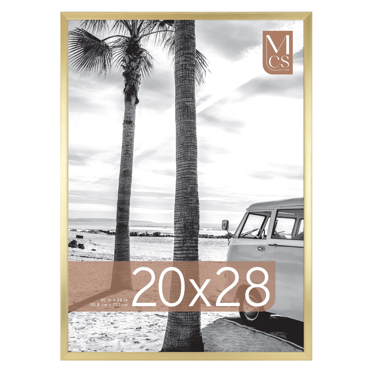 MCS Foundation 20x28 Poster Frame, Traditional Brass