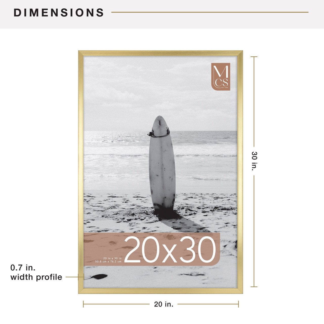 what size frame do i need for a 20x30 poster
