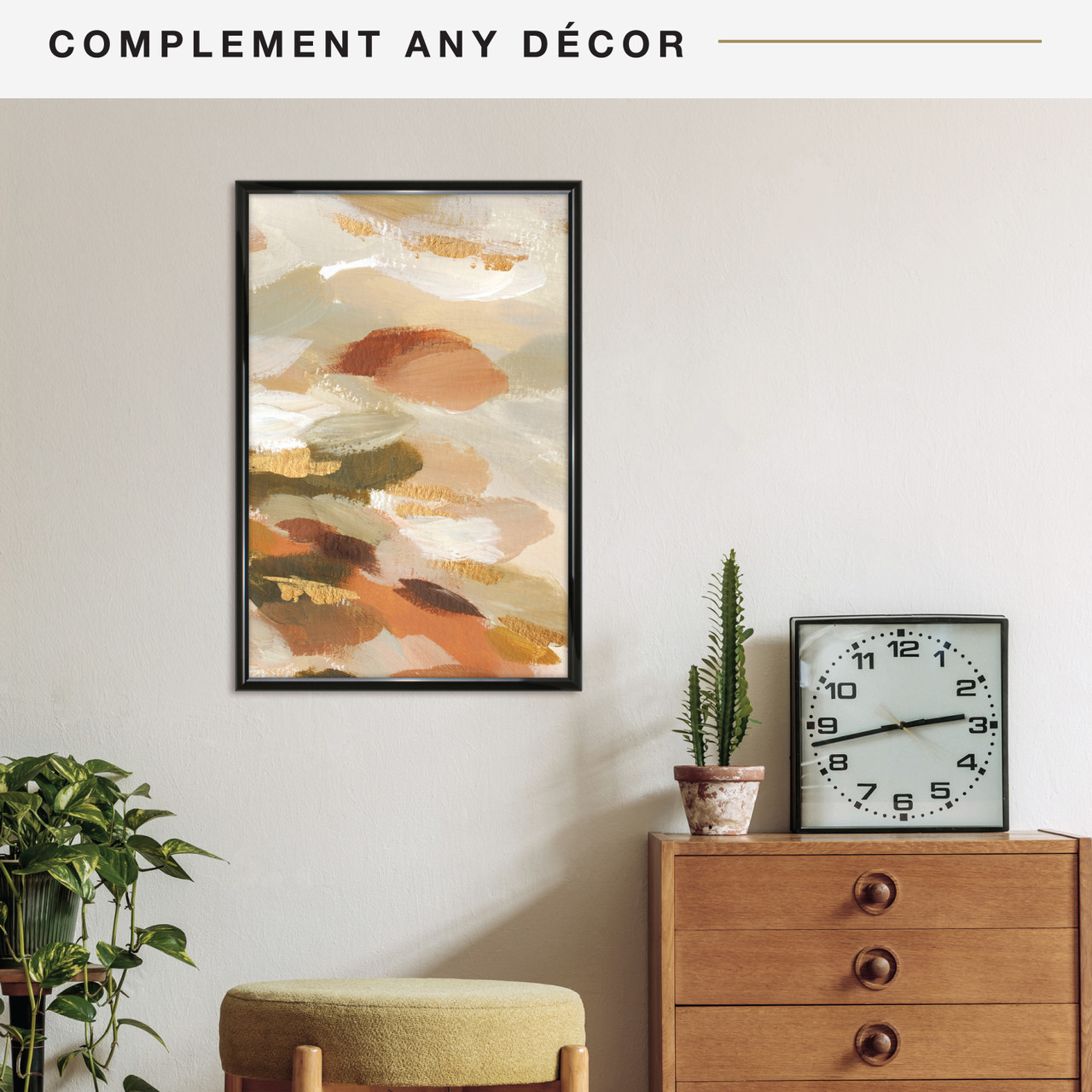 Cadre Poster MCS Trendsetter 45,7x61 Cm - Noir Brillant - Pour Affiches, Photos, Impressions D'art - Accrochage Horizontal Ou Vertical