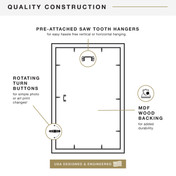 MCS Studio Gallery 14x22 Poster Frame, Black Woodgrain Photo Frame for Wall-Mounted Vertical or Horizontal Display
