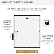 MCS Trendsetter 24x30 Poster Frame, Black High-Gloss Photo Frame for Wall-Mounted Vertical or Horizontal Display