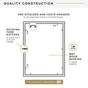 MCS Studio Gallery 20x27 Poster Frame, Black Woodgrain Photo Frame for Wall-Mounted Vertical or Horizontal Display