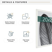 MCS Studio Gallery 20x27 Poster Frame, White Woodgrain Photo Frame for Wall-Mounted Vertical or Horizontal Display