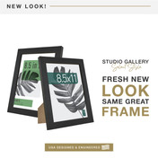 MCS Studio Gallery 8.5x11 Picture Frame, Black Woodgrain Photo Frame for Wall-Mounted or Tabletop Vertical or Horizontal Display