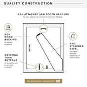 MCS Studio Gallery 8.5x11 Picture Frame, Gray Woodgrain Photo Frame for Tabletop Easel or Wall-Mounted Vertical or Horizontal Display