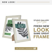 MCS Studio Gallery 8.5x11 Picture Frame, Gray Woodgrain Photo Frame for Tabletop Easel or Wall-Mounted Vertical or Horizontal Display