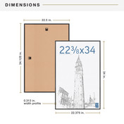 MCS Original 22.375x34 Poster Frame 2-Pack, Black Photo Frame for Lightweight Wall-Mounted Vertical or Horizontal Display
