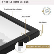 MCS Foundation 20x27 Poster Frame, Traditional Black Photo Frame for Wall-Mounted Vertical or Horizontal Display