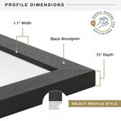 MCS Studio Gallery 12x18 Picture Frame, Black Woodgrain Photo Frame for Wall-Mounted Vertical or Horizontal Display