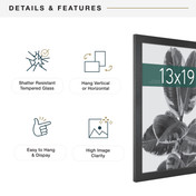 MCS Studio Gallery 13x19 Picture Frame, Black Woodgrain Photo Frame for Wall-Mounted Vertical or Horizontal Display