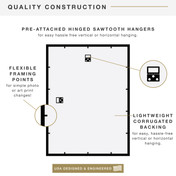 MCS Trendsetter 18x24 Poster Frame, Black High-Gloss Photo Frame for Wall-Mounted Vertical or Horizontal Display