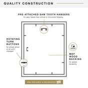 MCS Studio Gallery 16x20 Poster Frame, Gray Woodgrain Photo Frame for Wall-Mounted Vertical or Horizontal Display