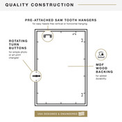 MCS Studio Gallery 24x36 Movie Poster Frame 2-Pack, Black Woodgrain Photo Frame for Wall-Mounted Vertical or Horizontal Display