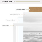 MCS Foundation 18x24 Poster Frame, Traditional White Photo Frame for Wall-Mounted Vertical or Horizontal Display